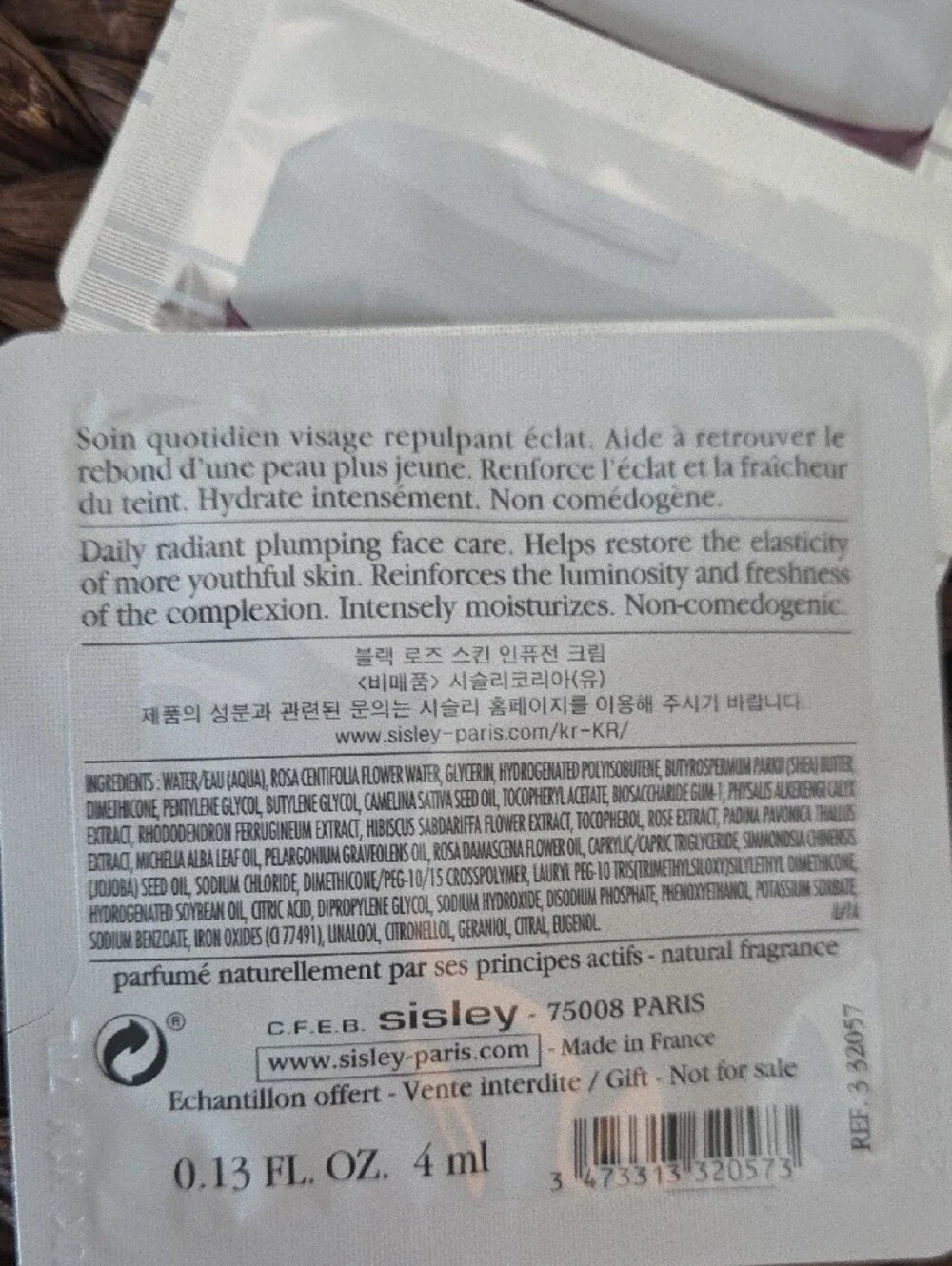 Sisley Black Rose Skin Infusion Cream Sachets - Purple and White